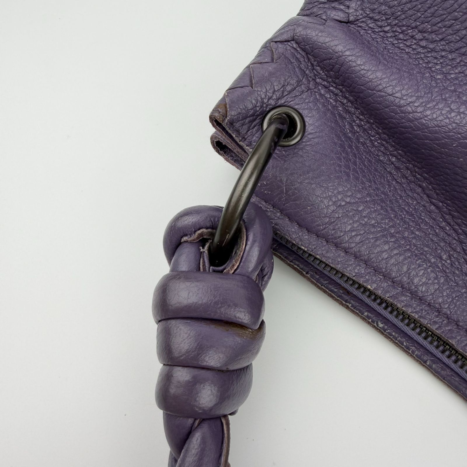 中古】Bottega Veneta ボッテガヴェネタ ハンドバッグ パープル レザー