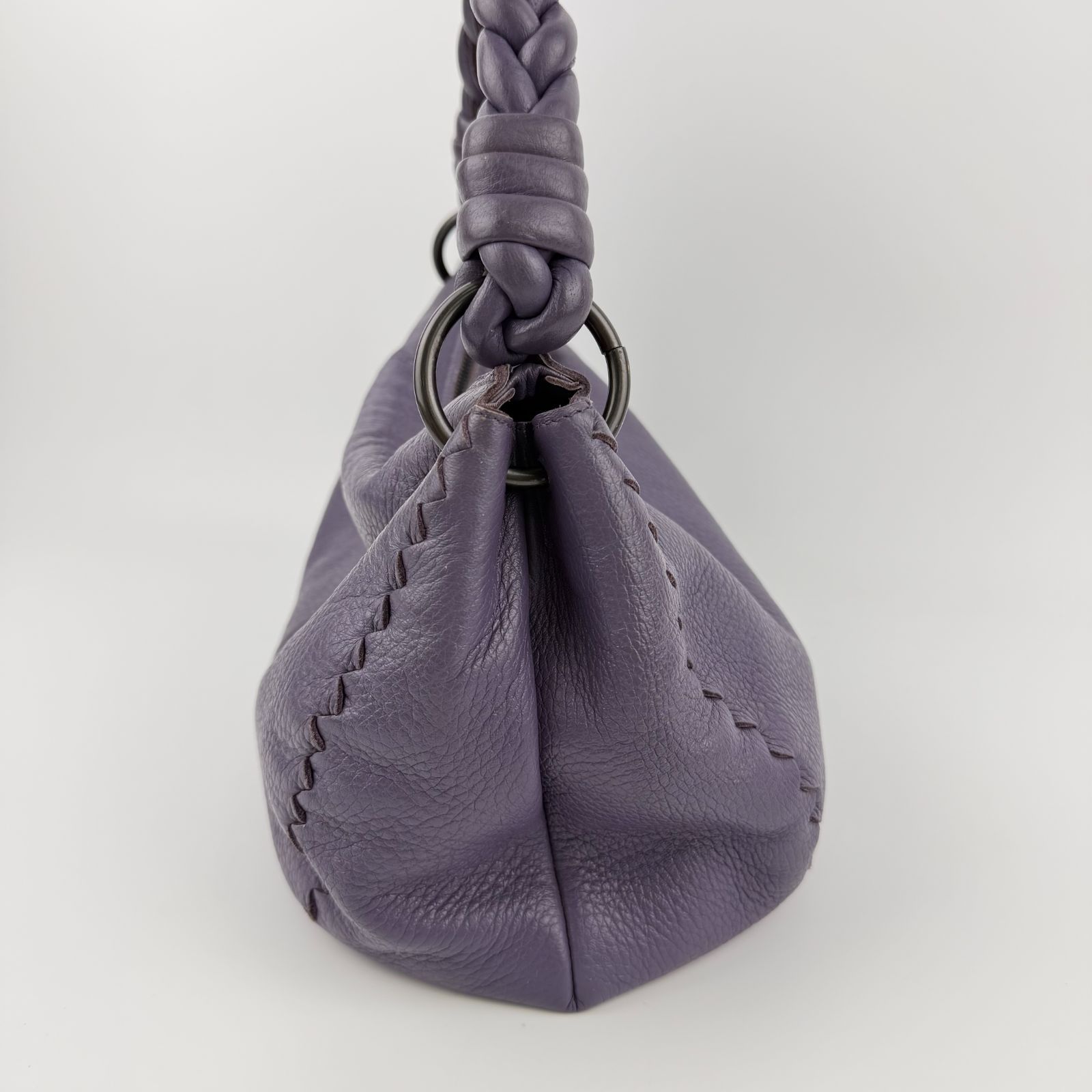 中古】Bottega Veneta ボッテガヴェネタ ハンドバッグ パープル レザー