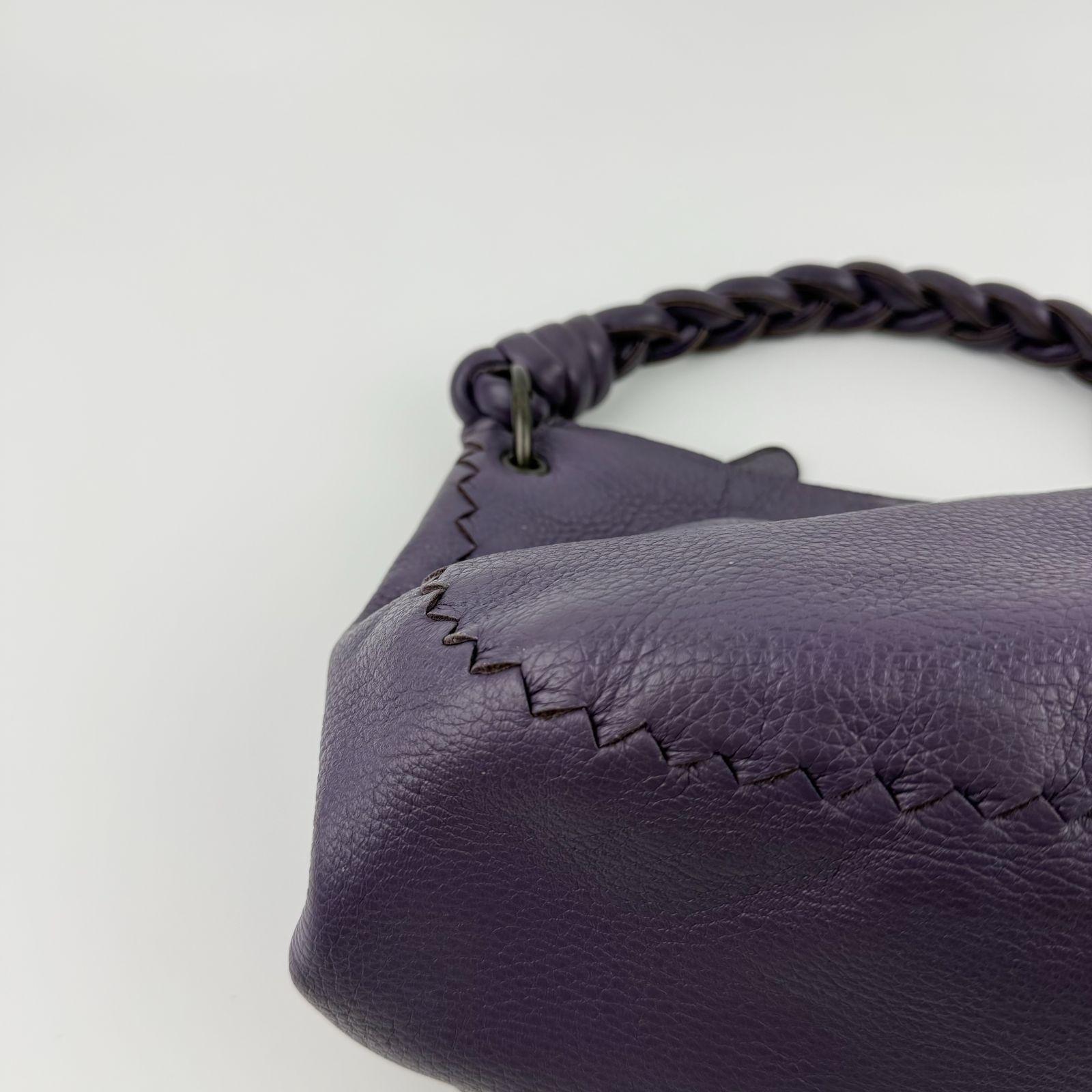 中古】Bottega Veneta ボッテガヴェネタ ハンドバッグ パープル レザー