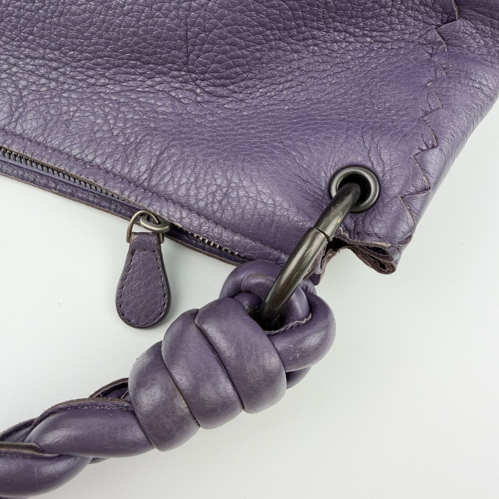 中古】Bottega Veneta ボッテガヴェネタ ハンドバッグ パープル レザー