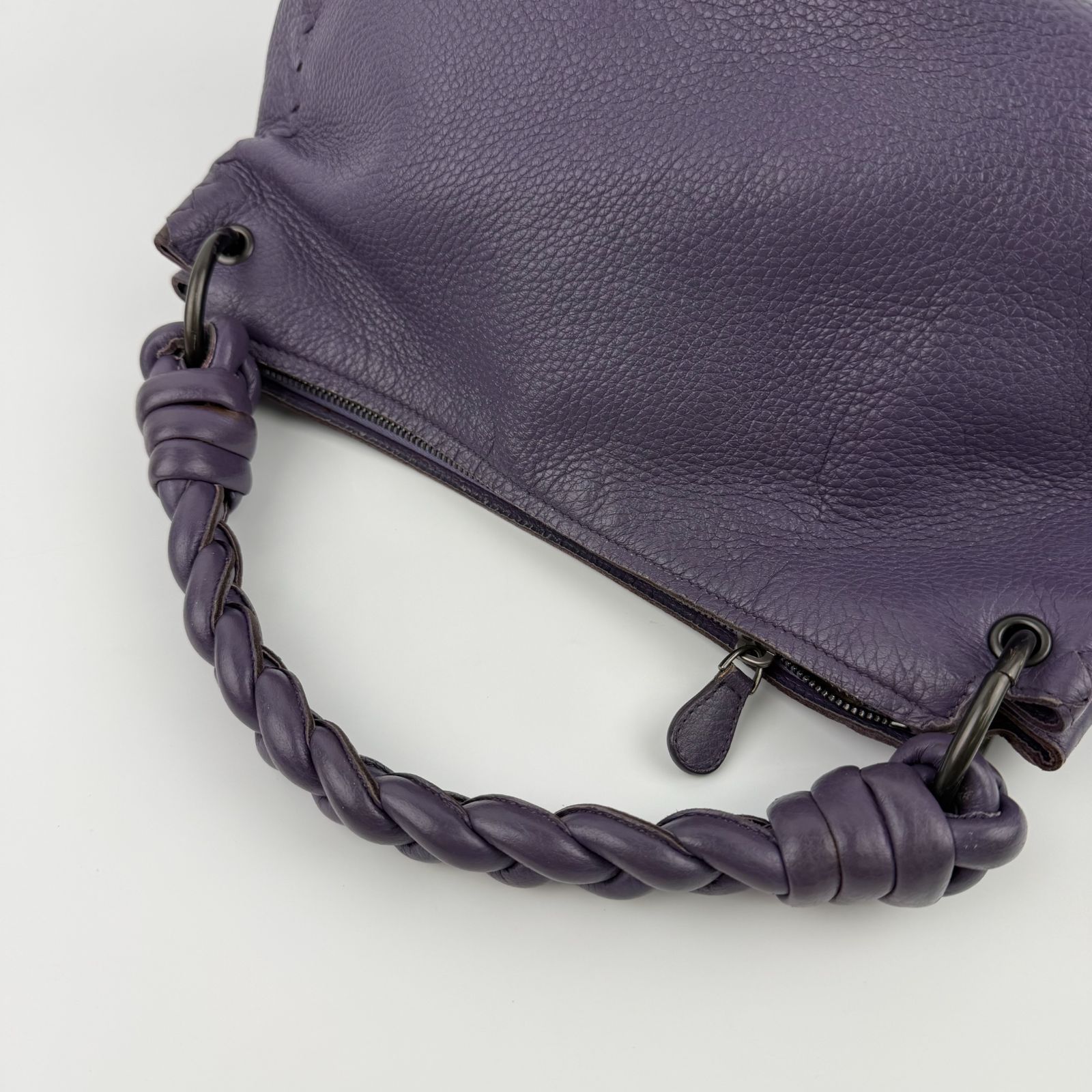中古】Bottega Veneta ボッテガヴェネタ ハンドバッグ パープル レザー