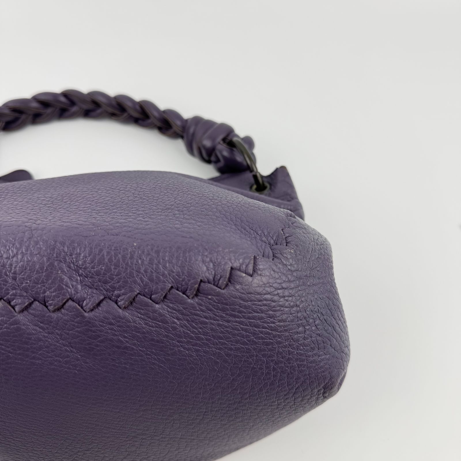 中古】Bottega Veneta ボッテガヴェネタ ハンドバッグ パープル レザー