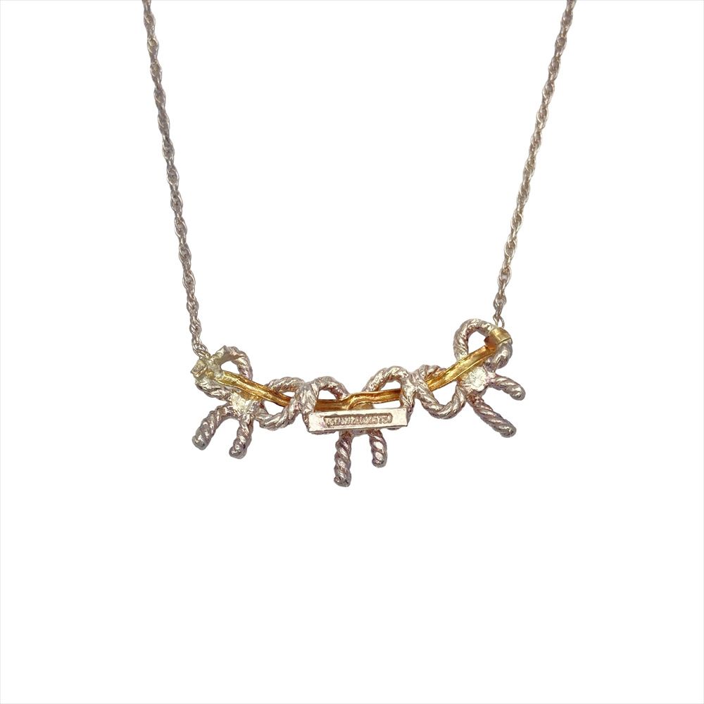 ティファニー Tiffany&Co. ツイスト トリプル リボン ネックレス SV925 