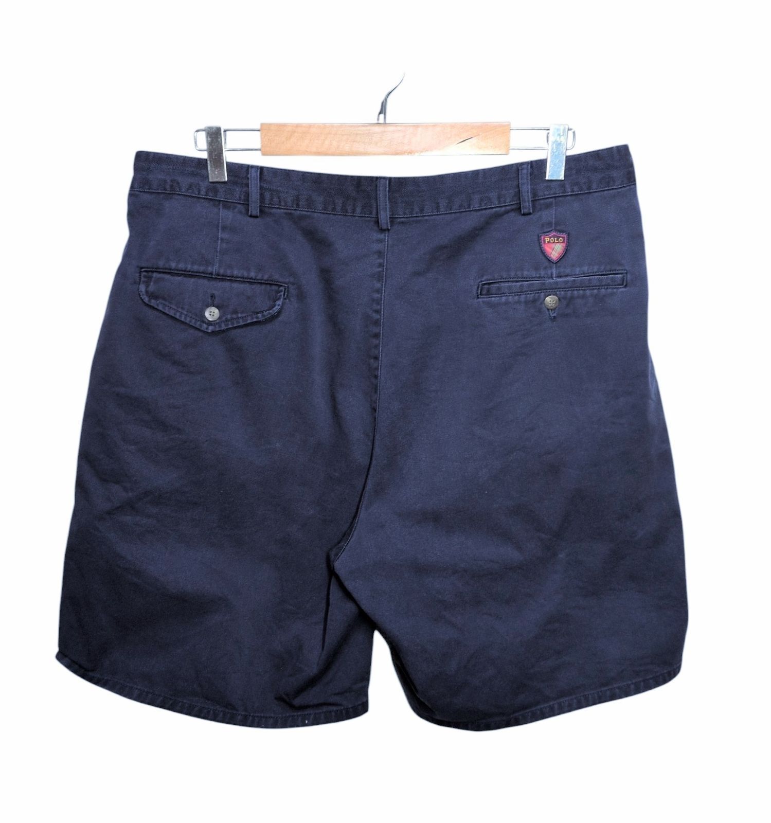 90s USA製 Polo by Ralph Lauren ポロ・ラルフローレン THE CLASSIC GOLF SHORT 2タックショーツ ネイビー