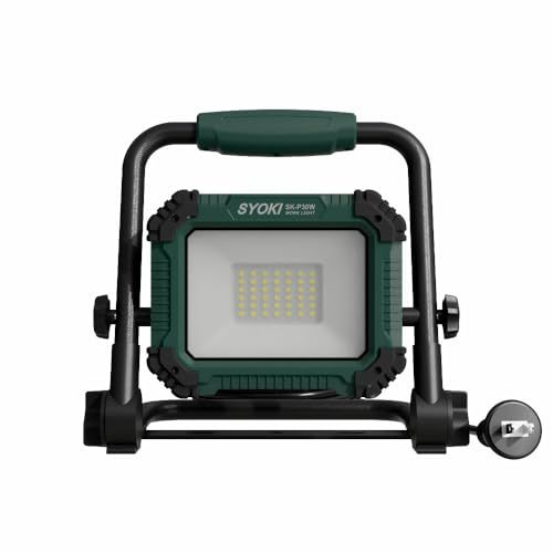 GOODGOODS LED投光器 30W 3000lm スタンドライト 3M電源コード付き スタンド 投光器 led 屋外 昼光色 IP65 防水 床置き ワークライト PSE認証済み プラグ付き 車修理 庭BBQ 倉庫照明 屋外作業 SK- 3f62f79d