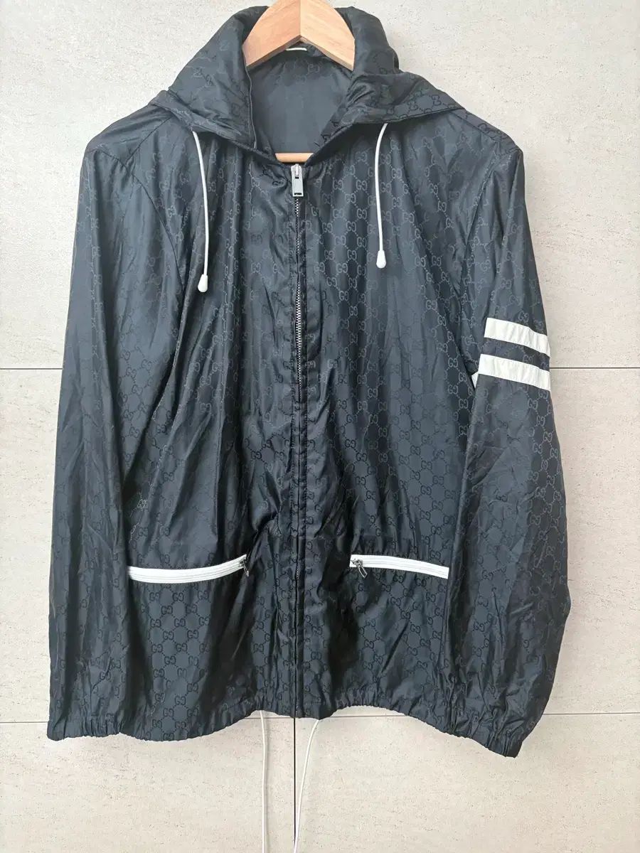 L グッチ ジャカード フーディー ウィンドブレーカー