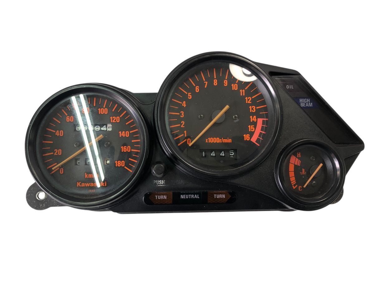 ZZR250　ZZ-R250　EX250H　低走行6894km　メーター　ステー　作動OK　交換　補修にも（中古）2912-N2908