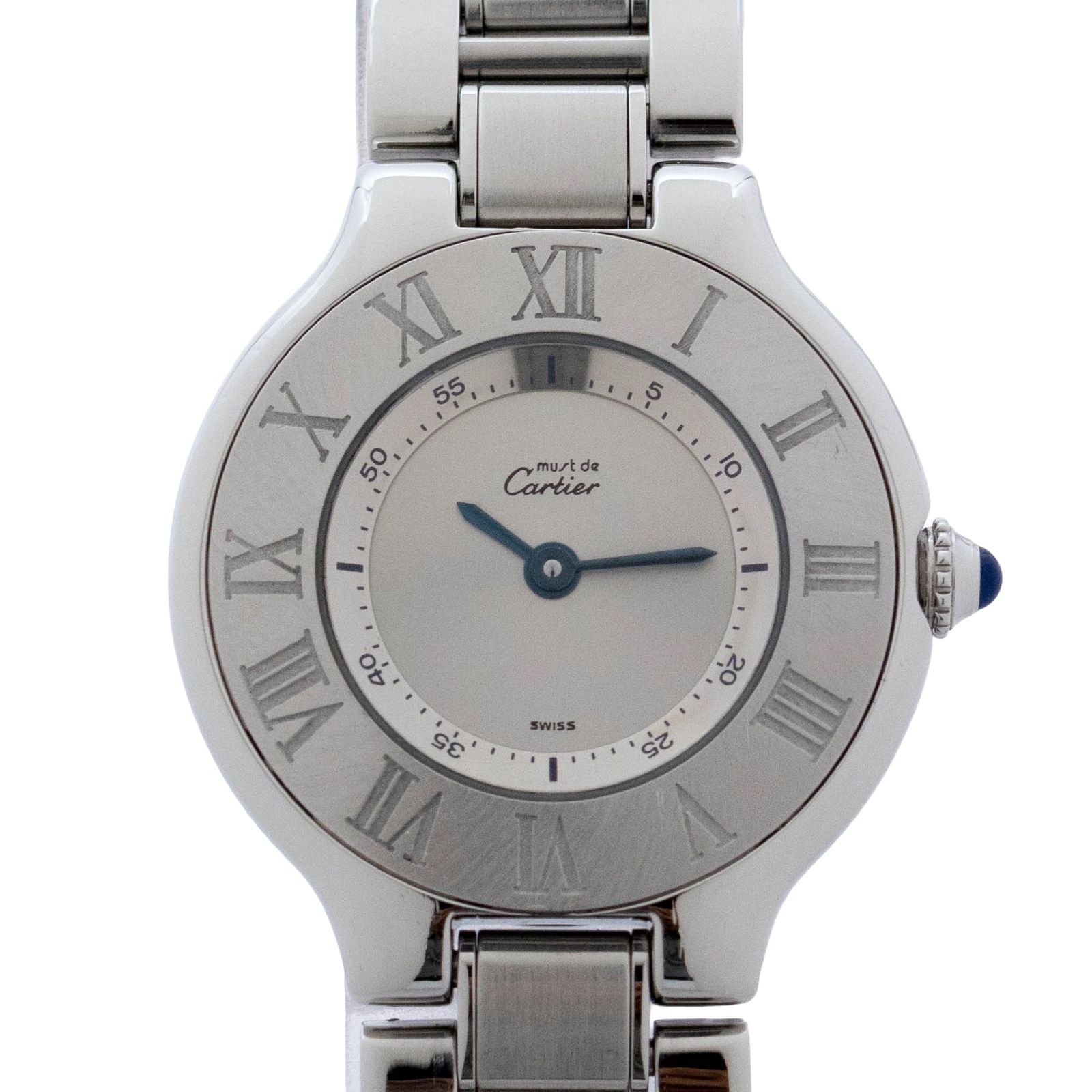 【箱・保証書付き】 カルティエ Cartier マスト ドゥ カルティエ W10109T2 Cartier Must de Cartier 21 クォーツ 腕時計 レディース シルバー