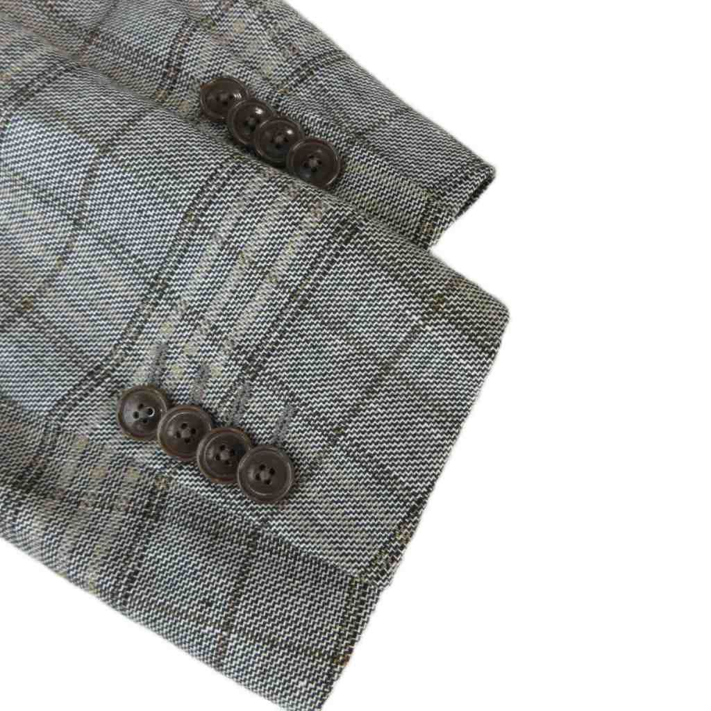 エトロ ETRO 美品 シルク リネン混 スーツ セットアップ チェック