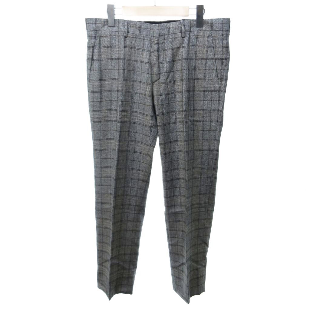 エトロ ETRO 美品 シルク リネン混 スーツ セットアップ チェック