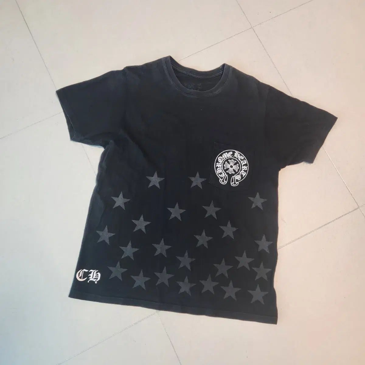 CHROME HEARTS クロムハーツ バッグサイド スター Tシャツ ブラック M