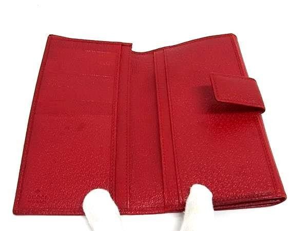 GUCCI グッチ 長財布 035 2031 2065 レッド系 レザー レディース W