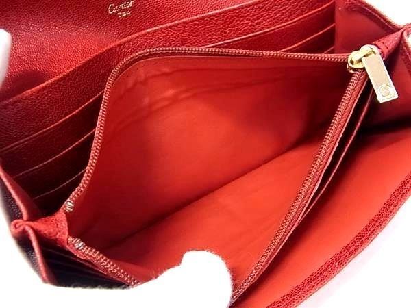 CARTIER カルティエ 長財布 ラブコレクション レッド系 レザー