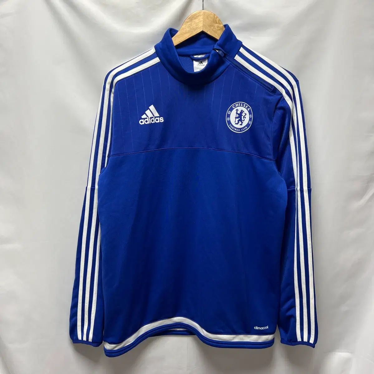 正規品 / 105 adidas アディダス チェルシー 15-16 トレーナー ブルー ハーフジップ ドリルトップ