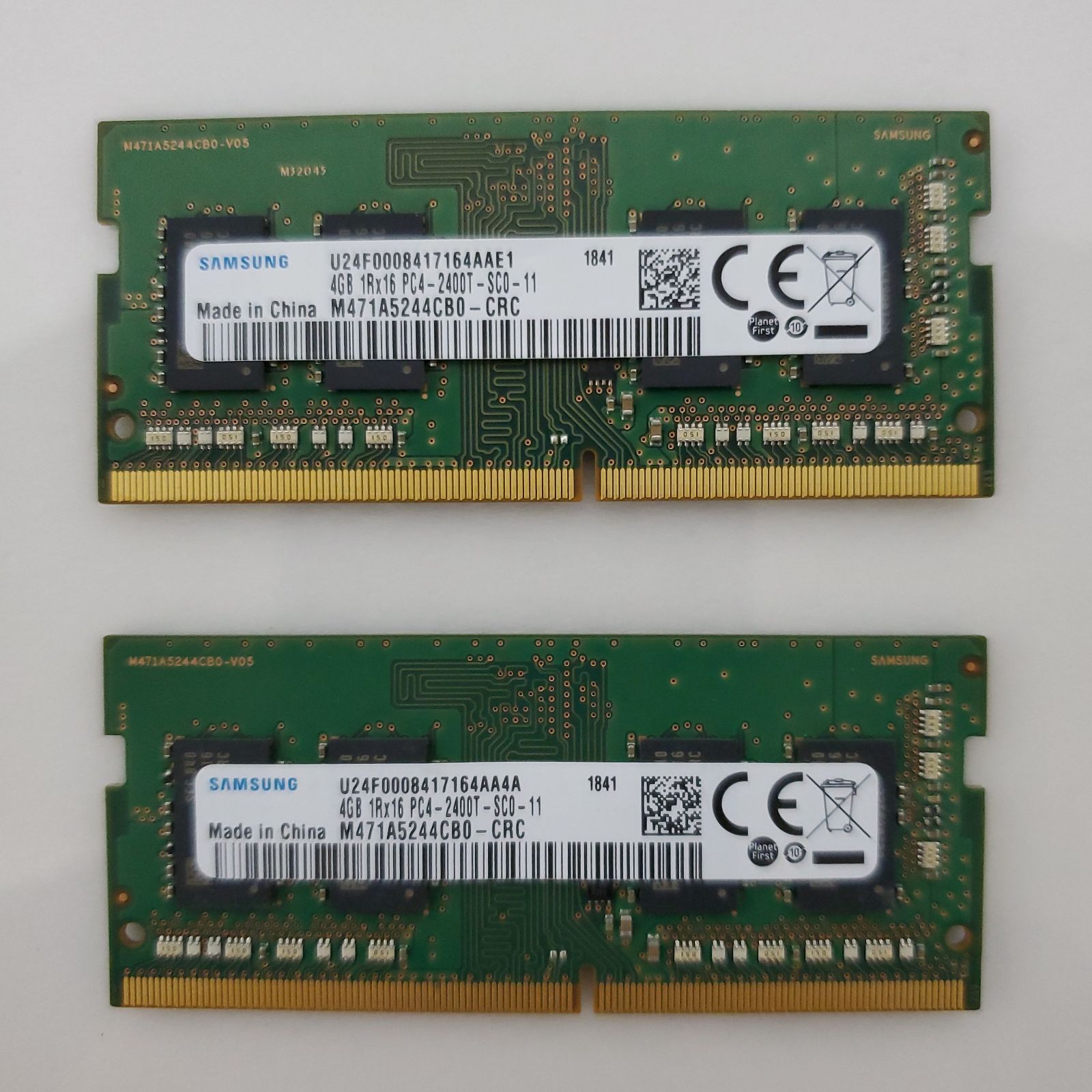 SAMSUNG ノートPC用DDR4-2400 (PC4-19200) 合計メモリ8GB（4GB×2）4GB