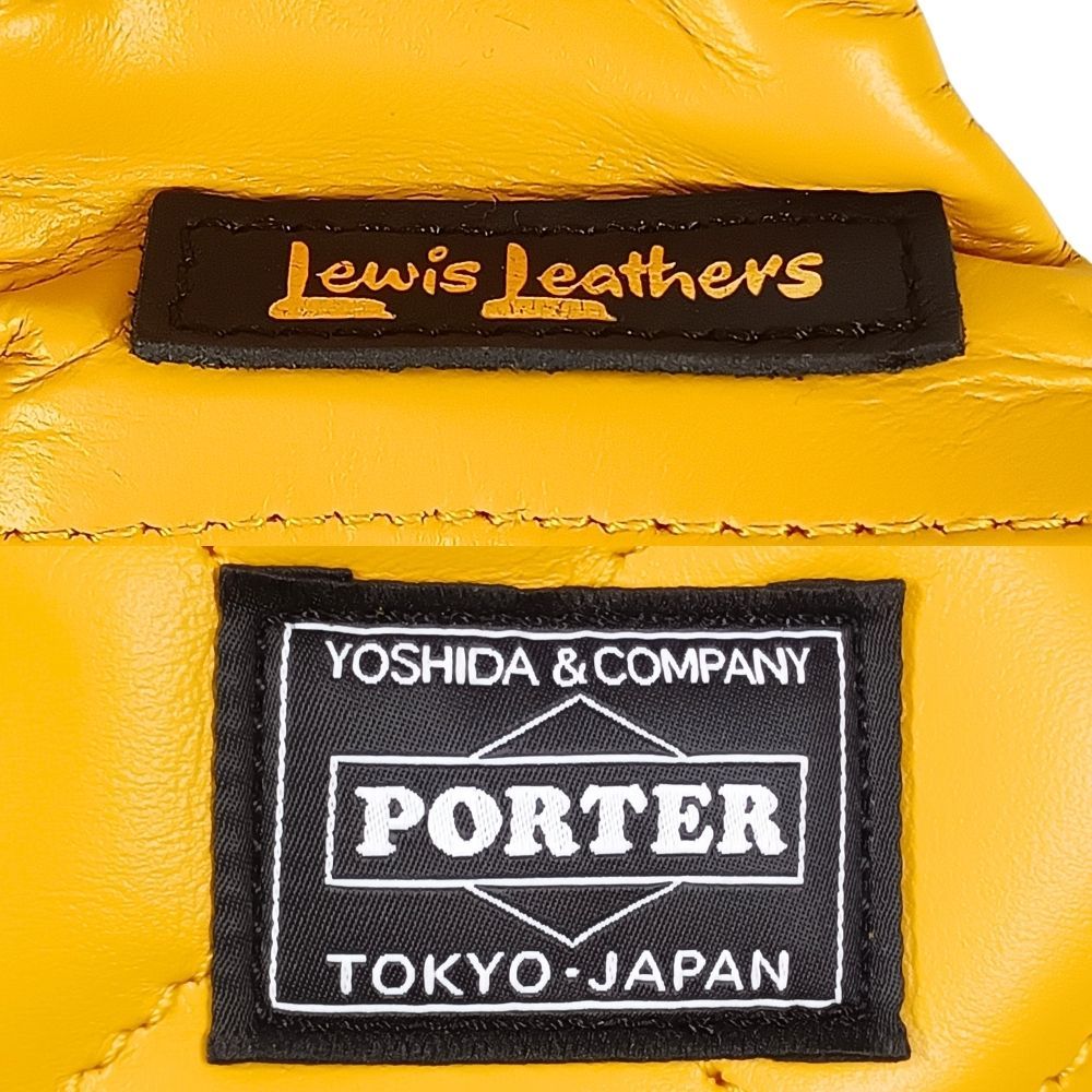 PORTER ポーター × ルイスレザー レザー ウエストバッグ イエロー 正規