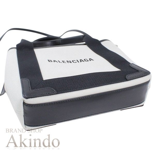 BALENCIAGA バレンシアガ ネイビーカバスXS ロゴ ハンドバッグ トート