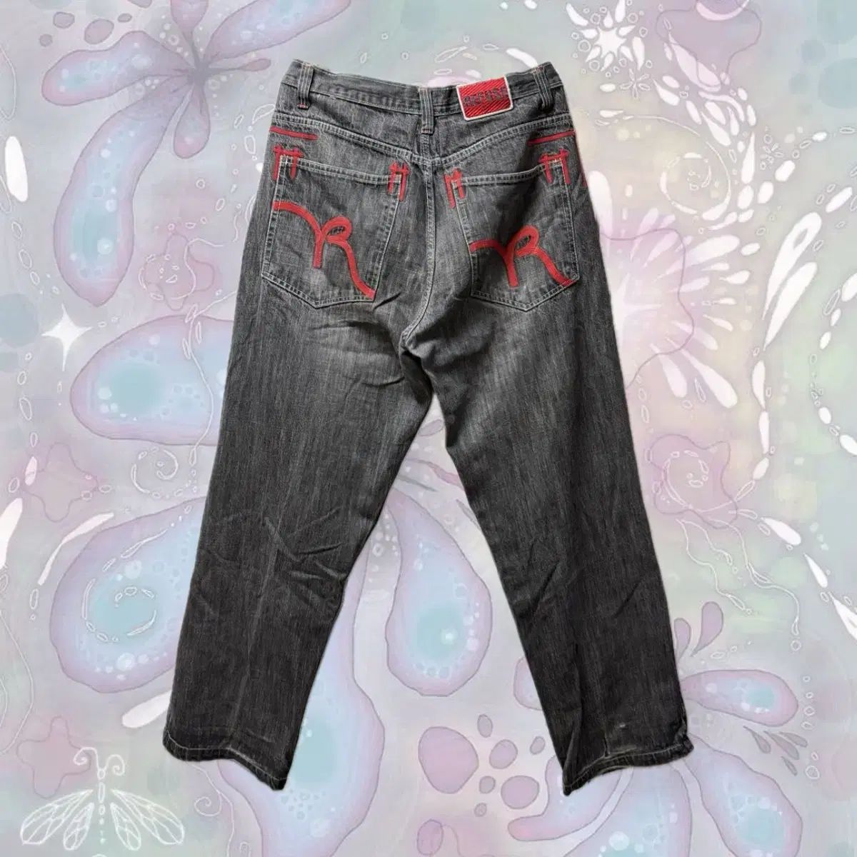Robin's Jean ブラック ウォッシュ デニム パンツ
