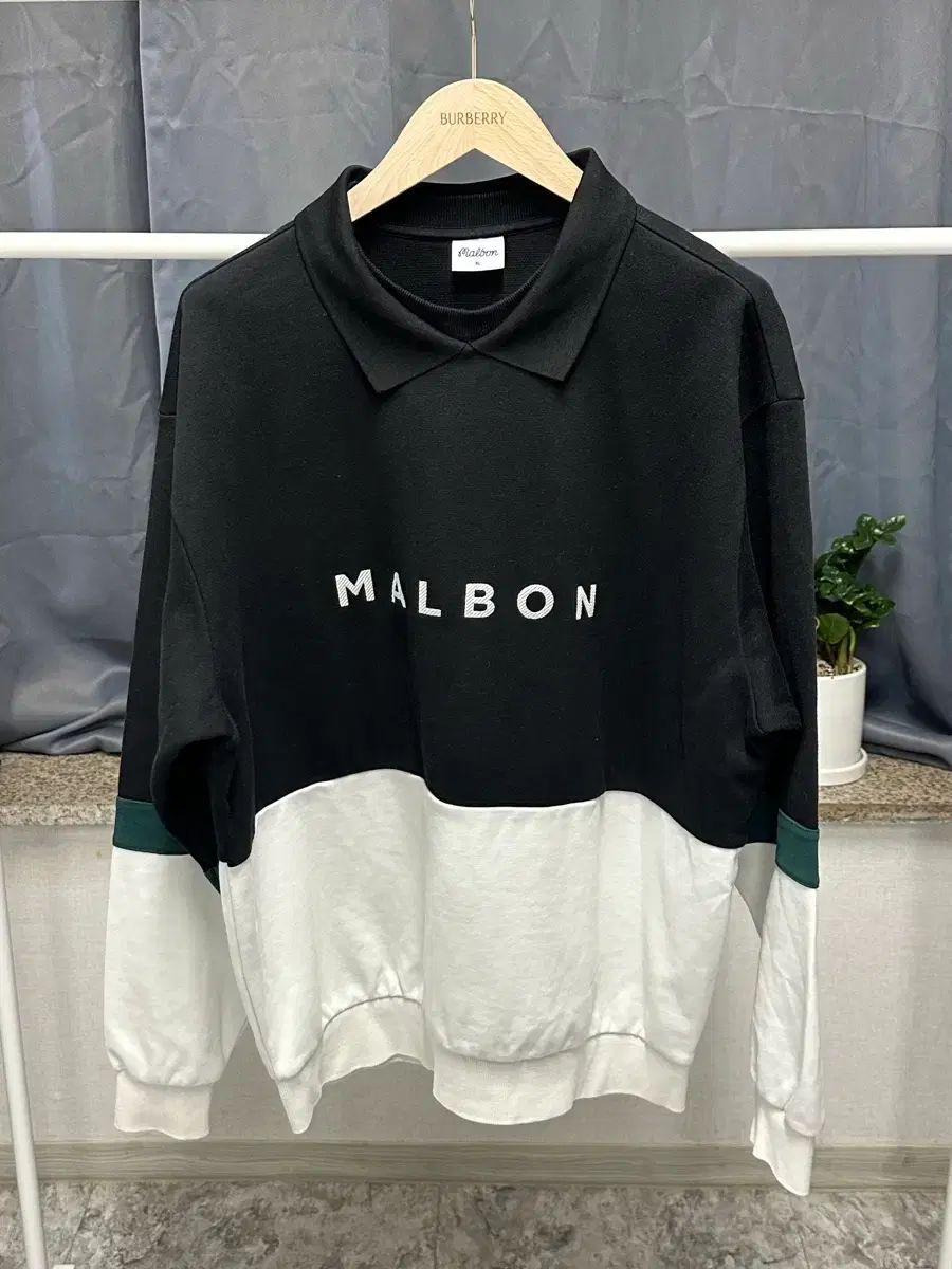 MALBON GOLF マルボンゴルフ 正規品 / メンズ105 / カラーネック ゴルフ シーグリ 긴팔