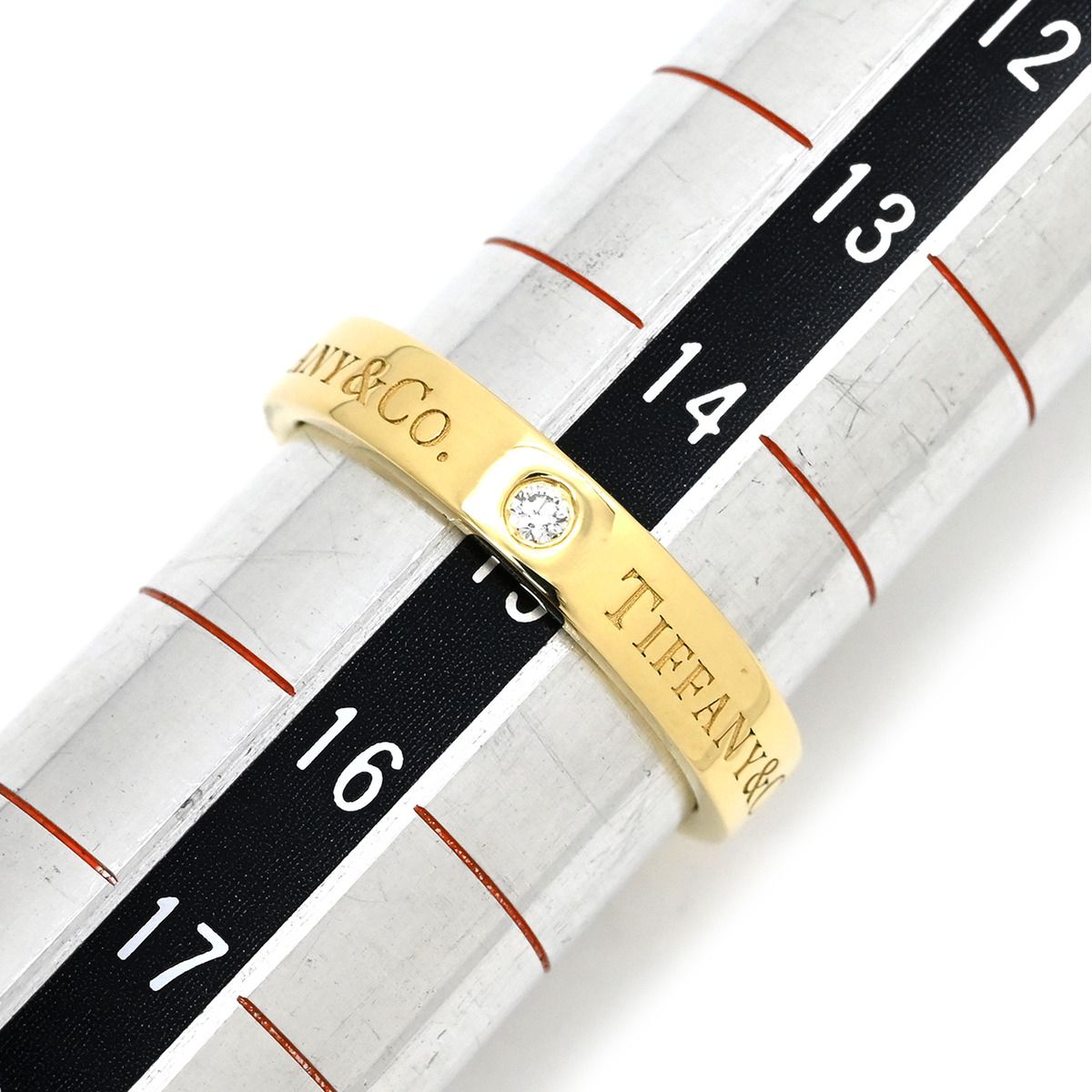 ティファニー Tiffany & Co リング 指輪 フラットバンド 3Pダイヤ 