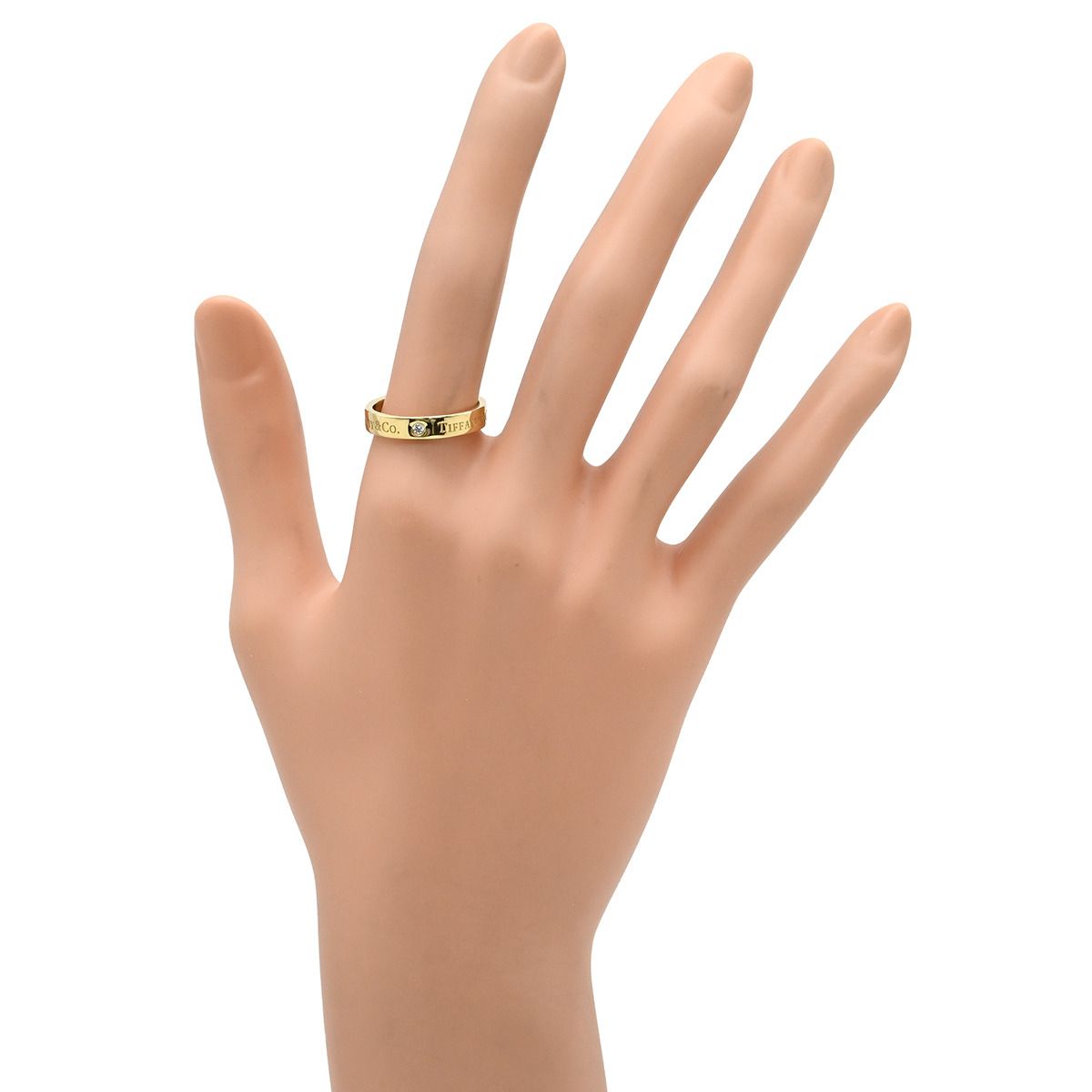 ティファニー Tiffany & Co リング 指輪 フラットバンド 3Pダイヤ 
