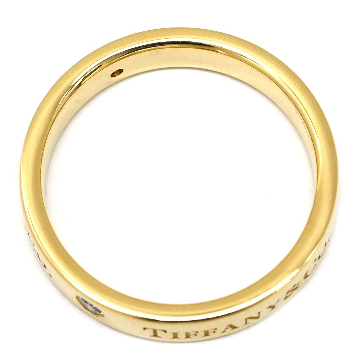 ティファニー Tiffany & Co リング 指輪 フラットバンド 3Pダイヤ 