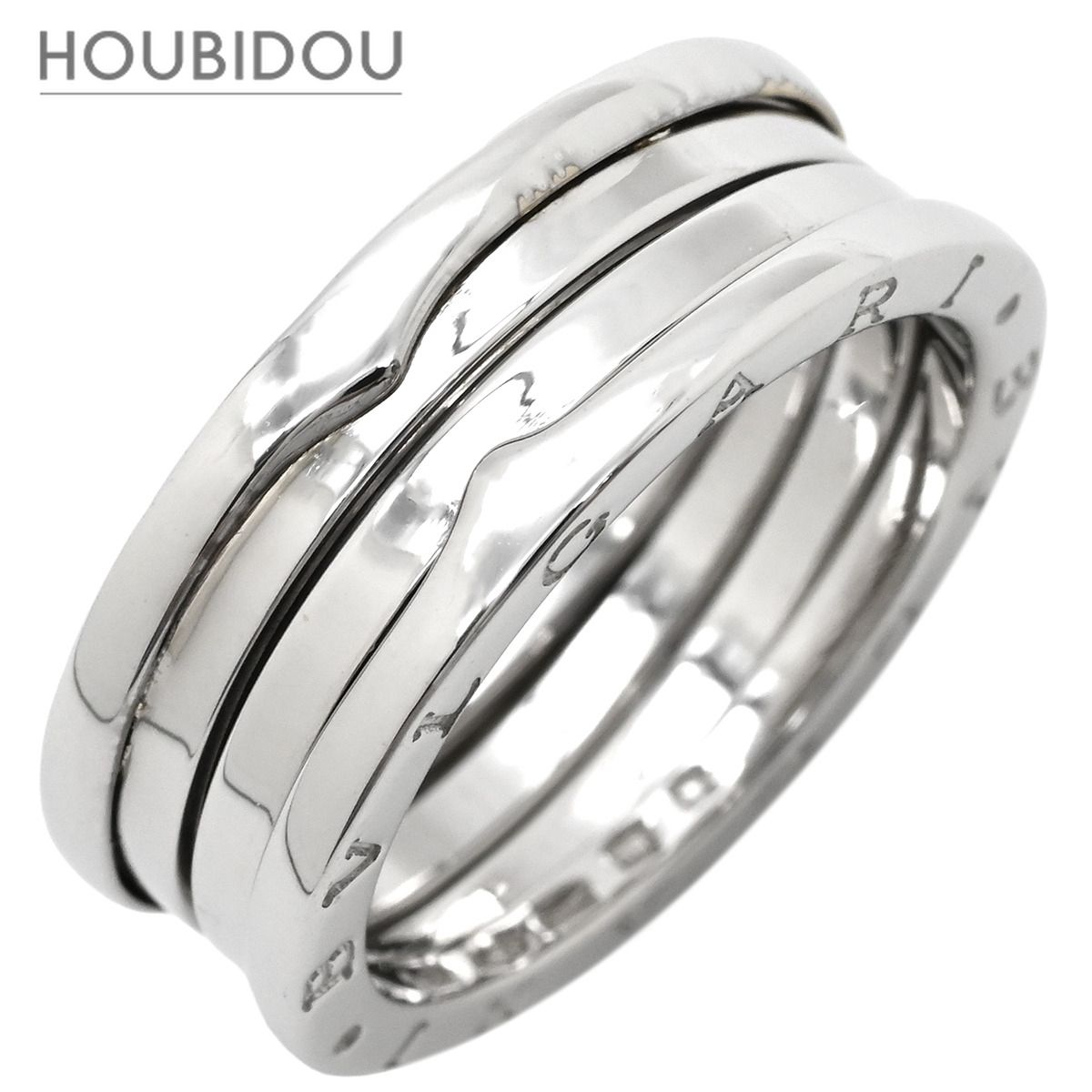 ブルガリ Bvlgari リング 指輪 ビーゼロワン B-zero1 2バンドリング ホワイトゴールド #62(JP22) 750 18金 WG 20.5号【中古】