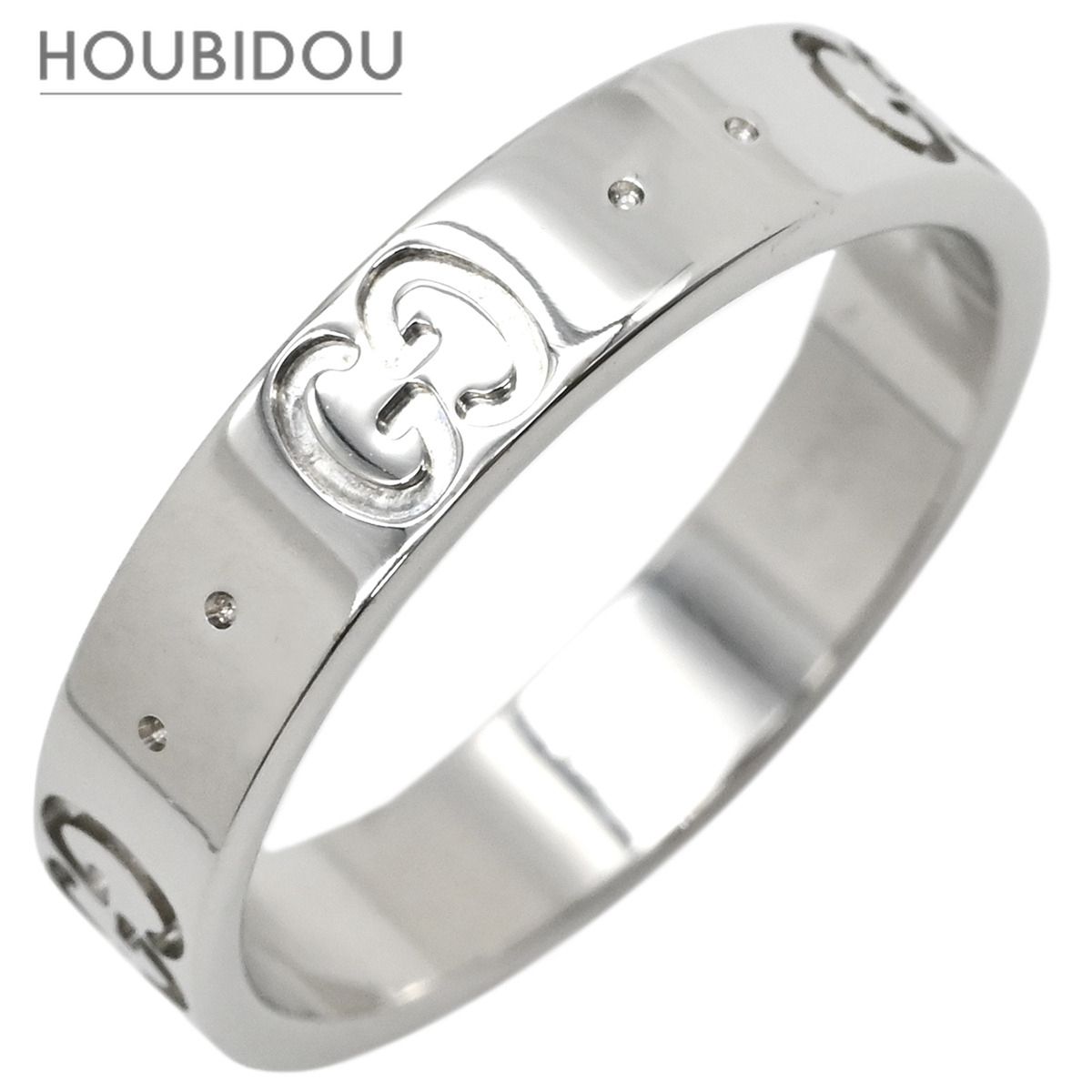 グッチ Gucci リング 指輪 アイコン ホワイトゴールド #10 ICON 18K 