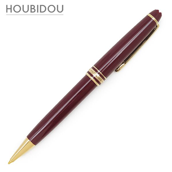 モンブラン Montblanc 文具 マイスターシュテュック メカニカルペンシル 0.5mm メタル プレシャスレジン ボルドー×ゴールド BROOKS BROTHERS ツイスト式 【中古】