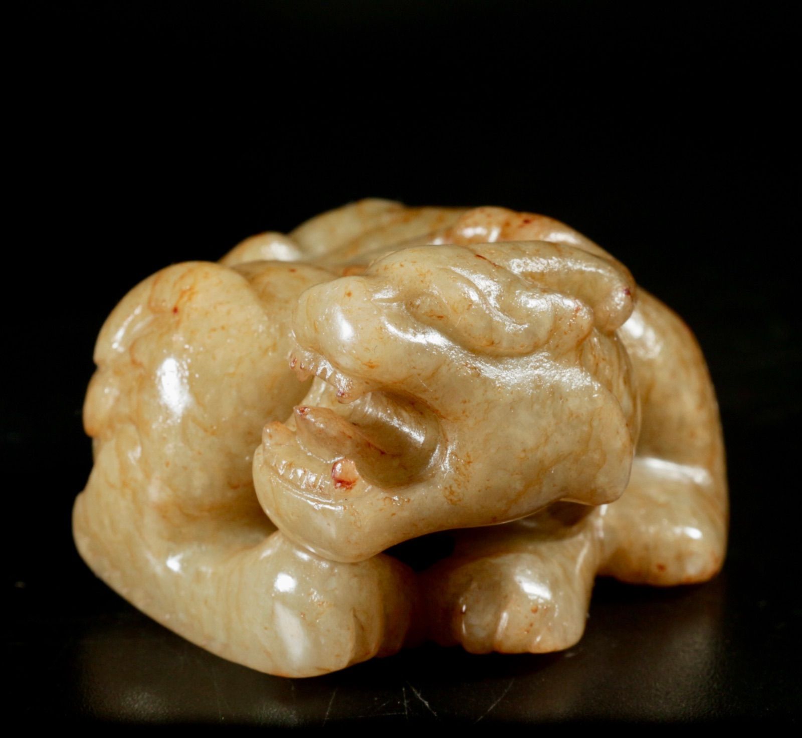 中古 和田玉彫 辟邪瑞獣 手把件 玉器 置物 CL0408 - メルカリ