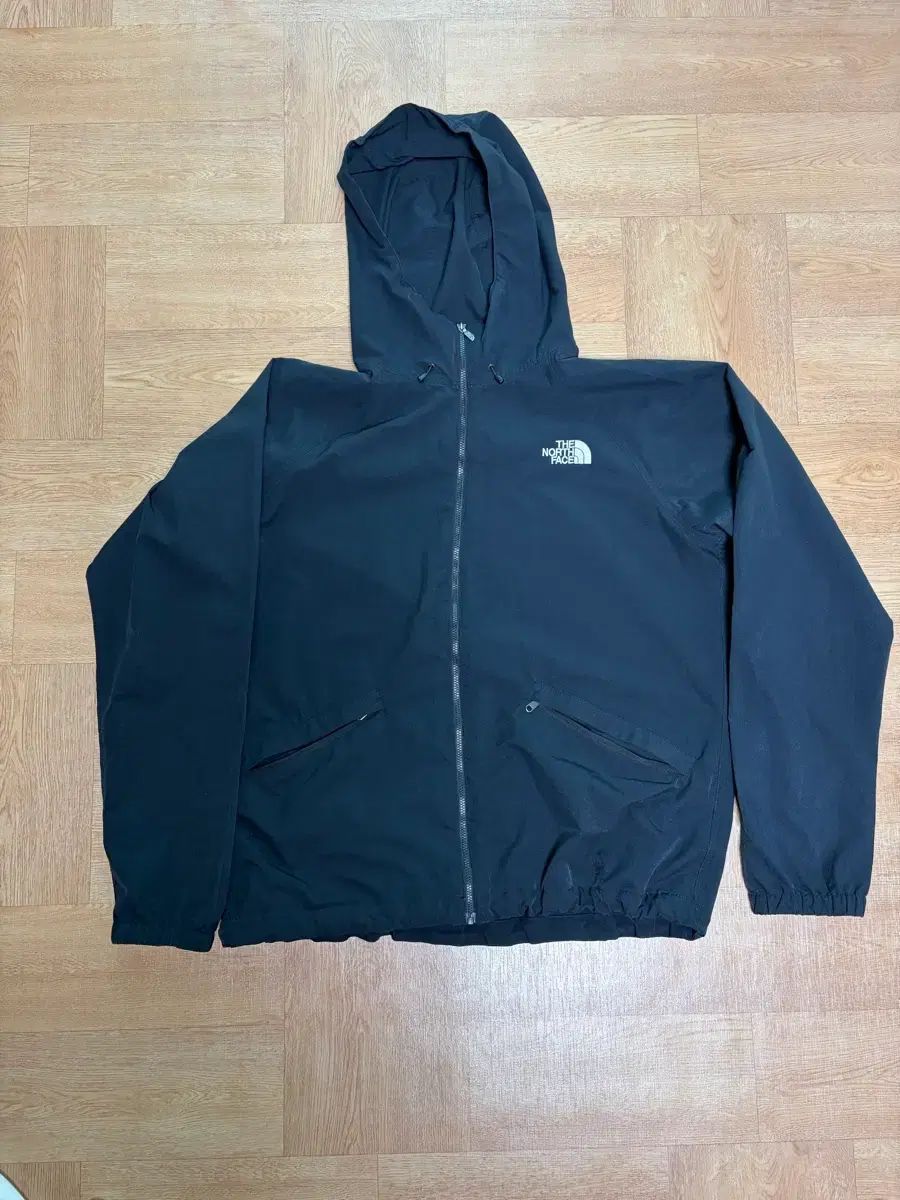 THE NORTH FACE ザノースフェイス ブラック ウィンドブレーカー フードジップアップ