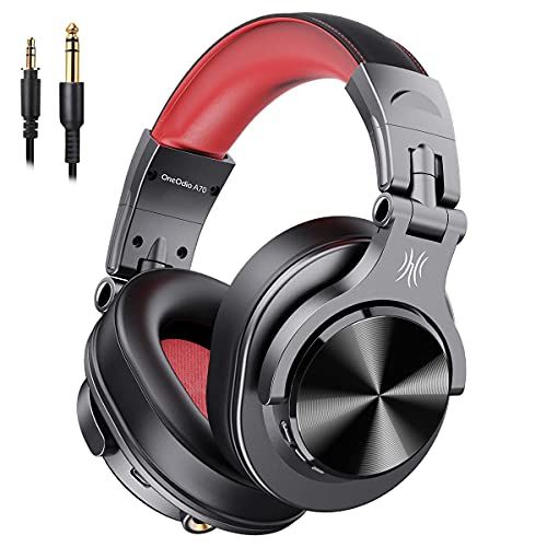 OneOdio A70 Bluetooth ヘッドフォン オーバーイヤー ワイヤレスヘッドホン 再生時間 72 時間 3.5mm/6.35mm ジャック共存 スタジオモニター ミキシング DJ ギターアンプ ラップトップ PC タブレット用( 3c5cdf34