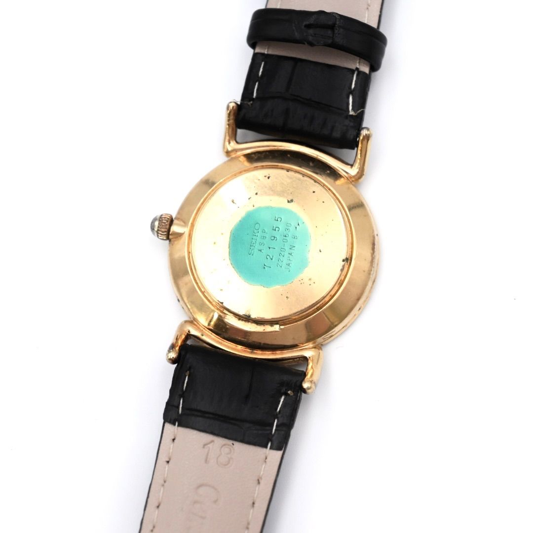 稼働品】SEIKO セイコー 手巻き 2220-0530 シャリオ ラウンド ローマン