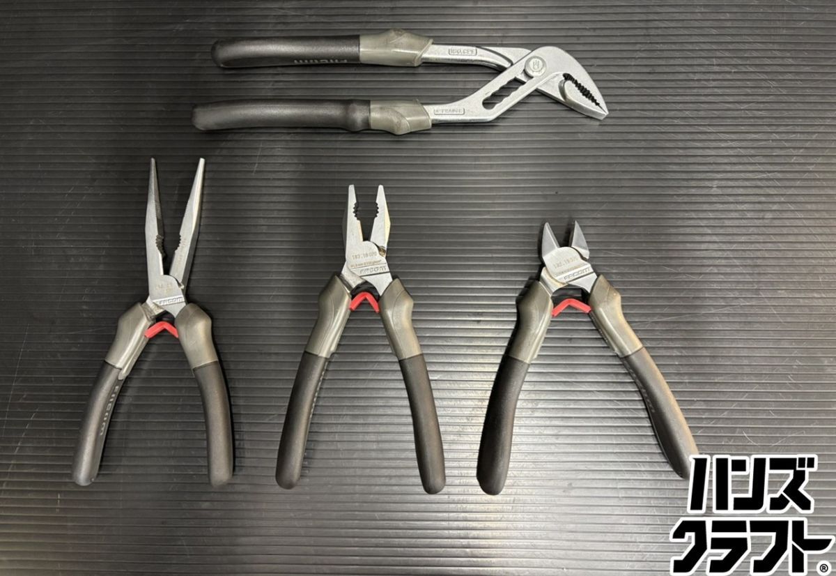 ♭【中古品】FACOM ファコム ハンドツール4点セット ニッパー ペンチ ラジオペンチ ウォーターポンププライヤー【熊本けやき通り店】