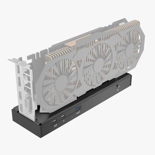 eGPUエンクロージャー Thunderbolt 3/4・USB4対応 外付けGPUドック 40Gbps高速転送 PD85W充電 デイジーチェーン対応 ATX/SFX/DC電源対応 PCIe拡張カード対応kk c77bc3ae