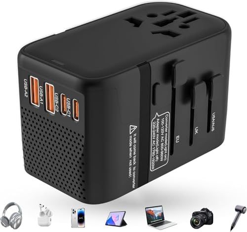 超小型 220Vから100V 変圧器 海外旅行用 海外コンセント変換プラグ 正弦波変圧器 降圧変圧 2USBポート2Type-cポート 海外旅行用ドライヤー最大韓国/中国/アメリカ/ヨーロッパ/アジア/南アフリカ等び200 ヶ国への対応日本製 713d698c