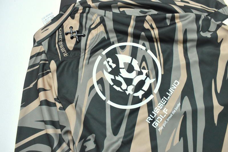 定価2万3100円】新品 ラッセルノ ゴルフ カモフラ モックネックシャツ