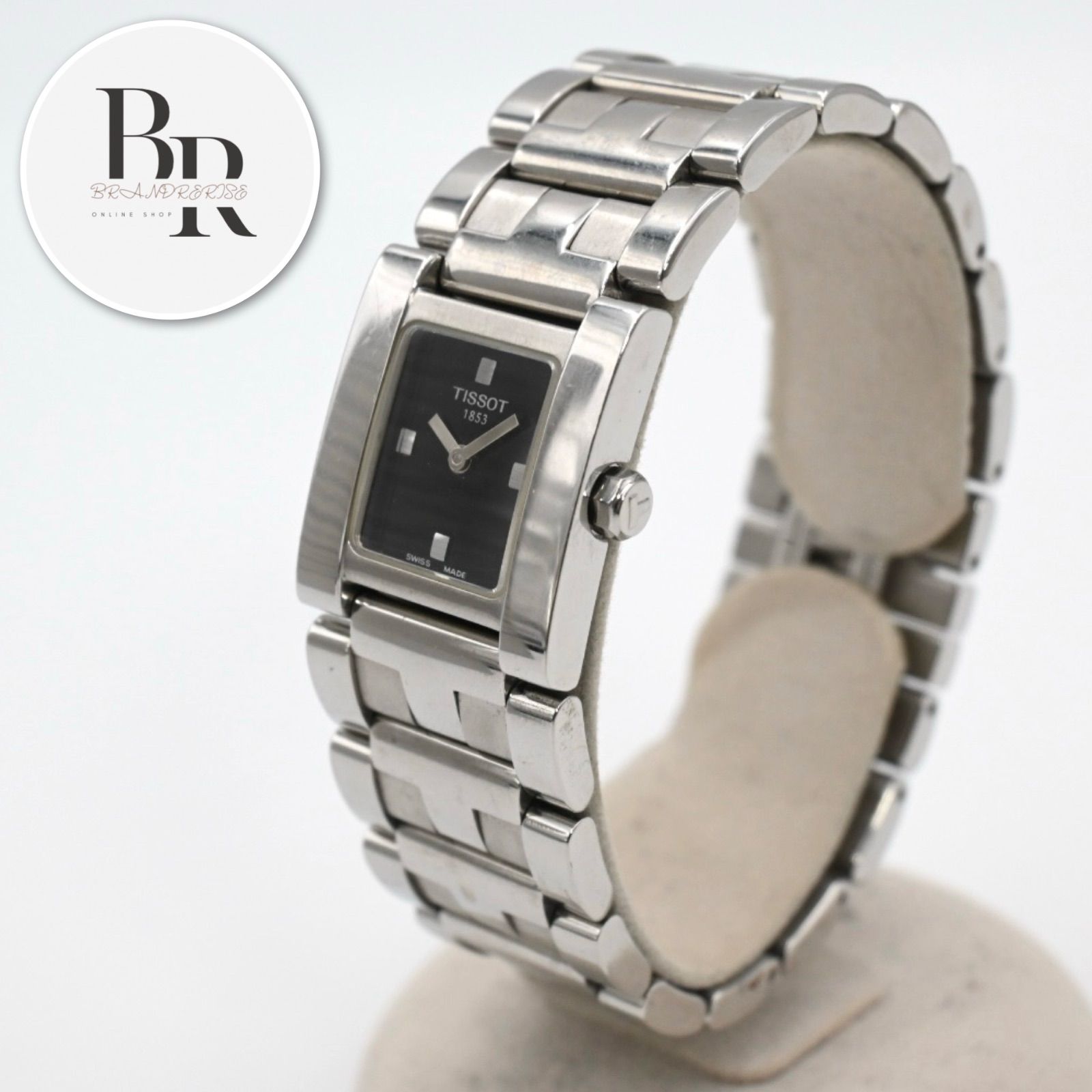 【新品電池】TISSOT　ティソ　スクエア レディース　クォーツ時計　L840K　黒文字盤 13,104円