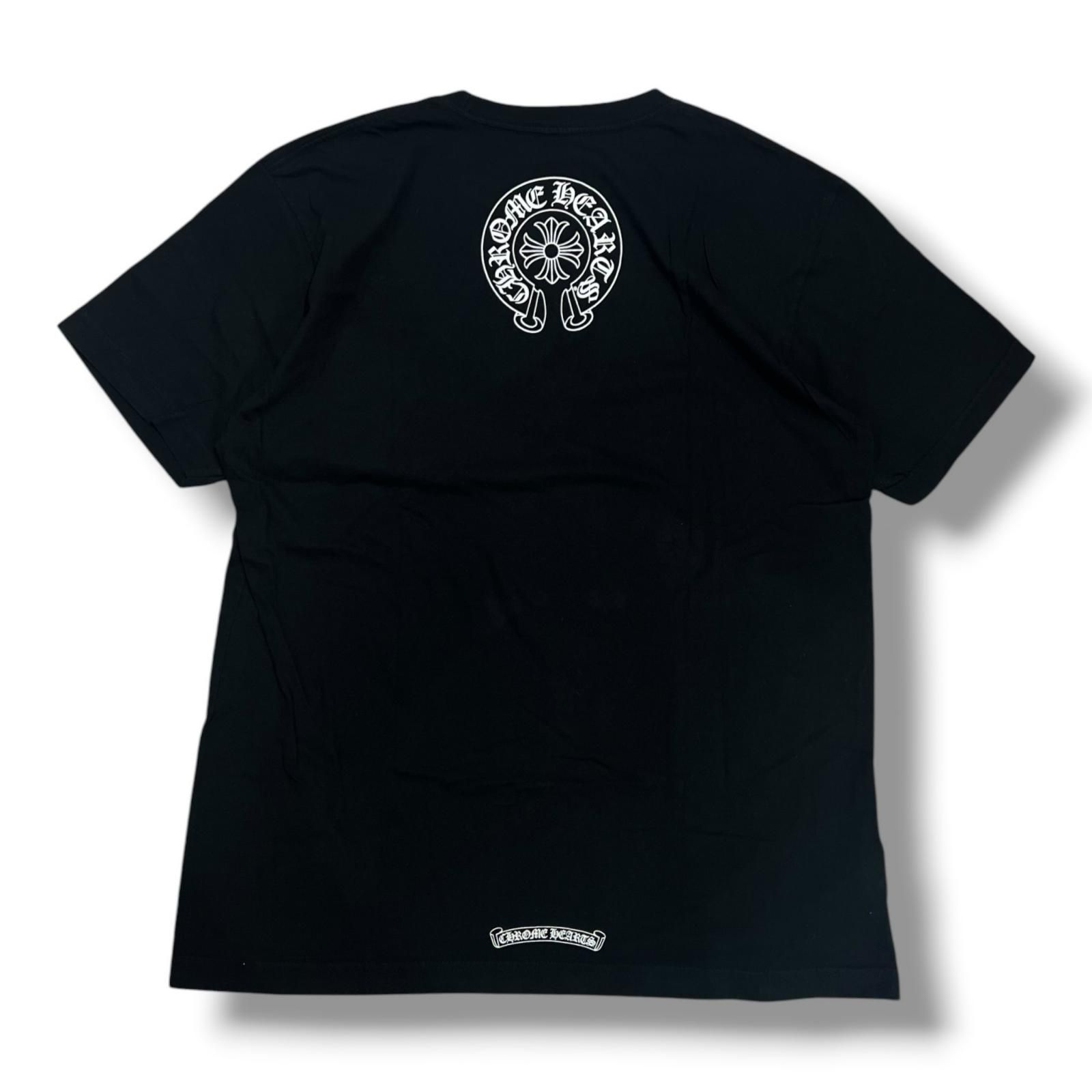 クロムハーツ Tシャツ CHROME HEARTS バックホースシュー ネックプリントTシャツ クロム
