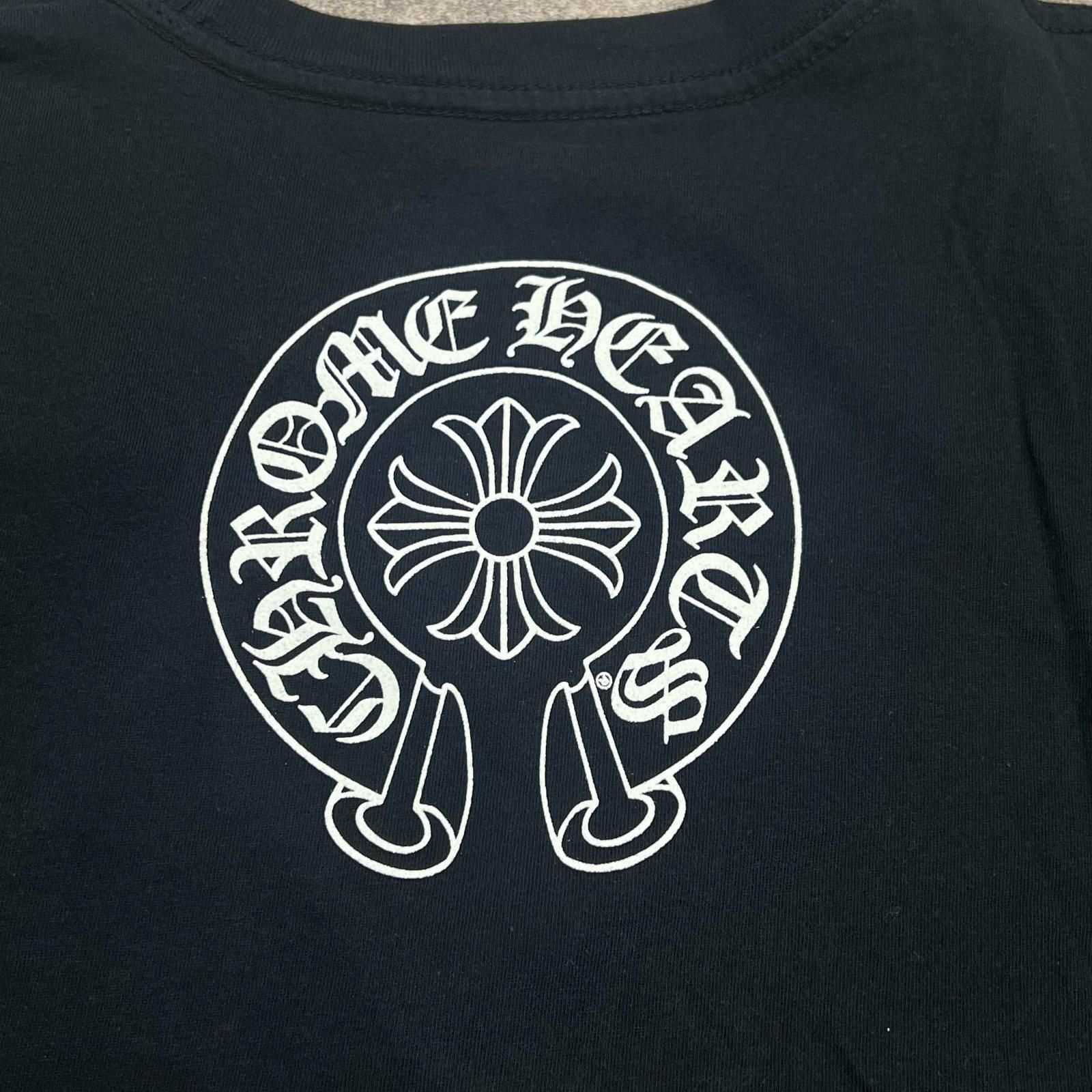 CHROME HEARTS バックホースシュー ネックプリントTシャツ クロム 