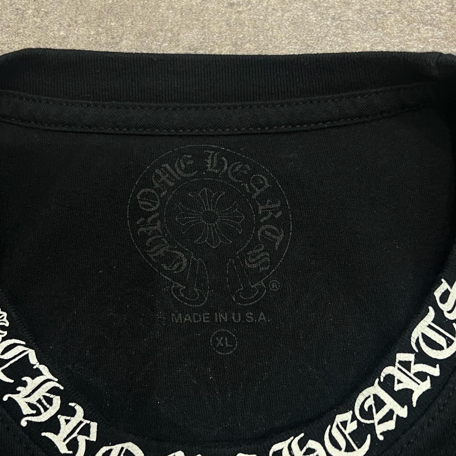 CHROME HEARTS バックホースシュー ネックプリントTシャツ クロム 
