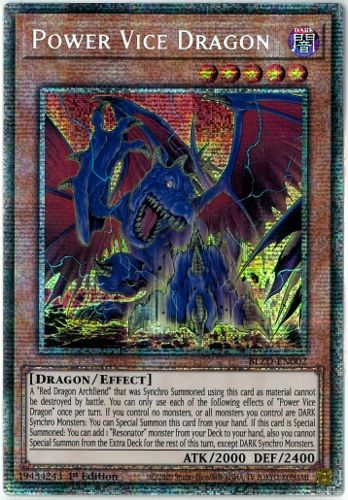 遊戯王/英語版/EU版/パワー・バイス・ドラゴン/Power Vice Dragon/スターライトレア/1st Edition/ブレイジング・ドミニオン/BLZD-EN002