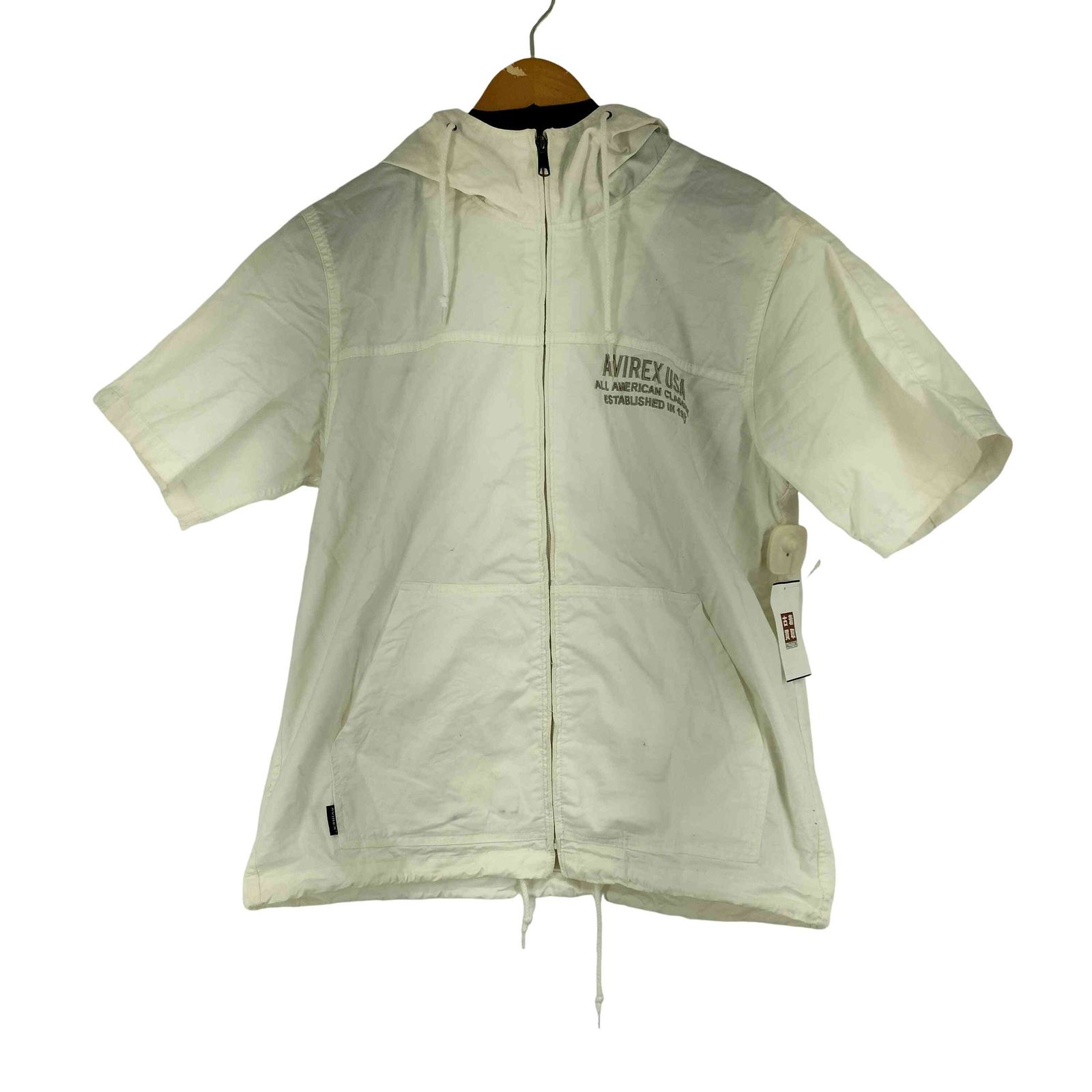 アヴィレックス AVIREX HOODED ZIP UP SHIRT BIG LOGO メンズ JPN：L