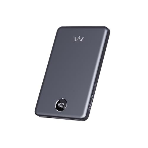 iWALK MagSafe対応 超薄型 5000mAh【2026 極薄 0.98cm マグセーフ充電器 マグネット式 ワイヤレス PD20W急速充電 LED残量表示 軽量 コンパクト PSE認証 iPhone 17e/17/16/15/14/ 11dae801