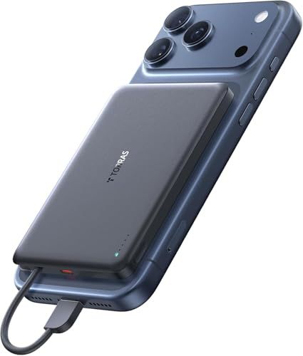 TORRAS MiniMag ケーブル付き 夏用 モバ充 コガタ 機内持ち込み可 10000mAh 大容量 22.5W 急速充電 低温管理 PSE認証済みiPhone 17 Galaxy S26 Ultra (グレー)as ea246a25