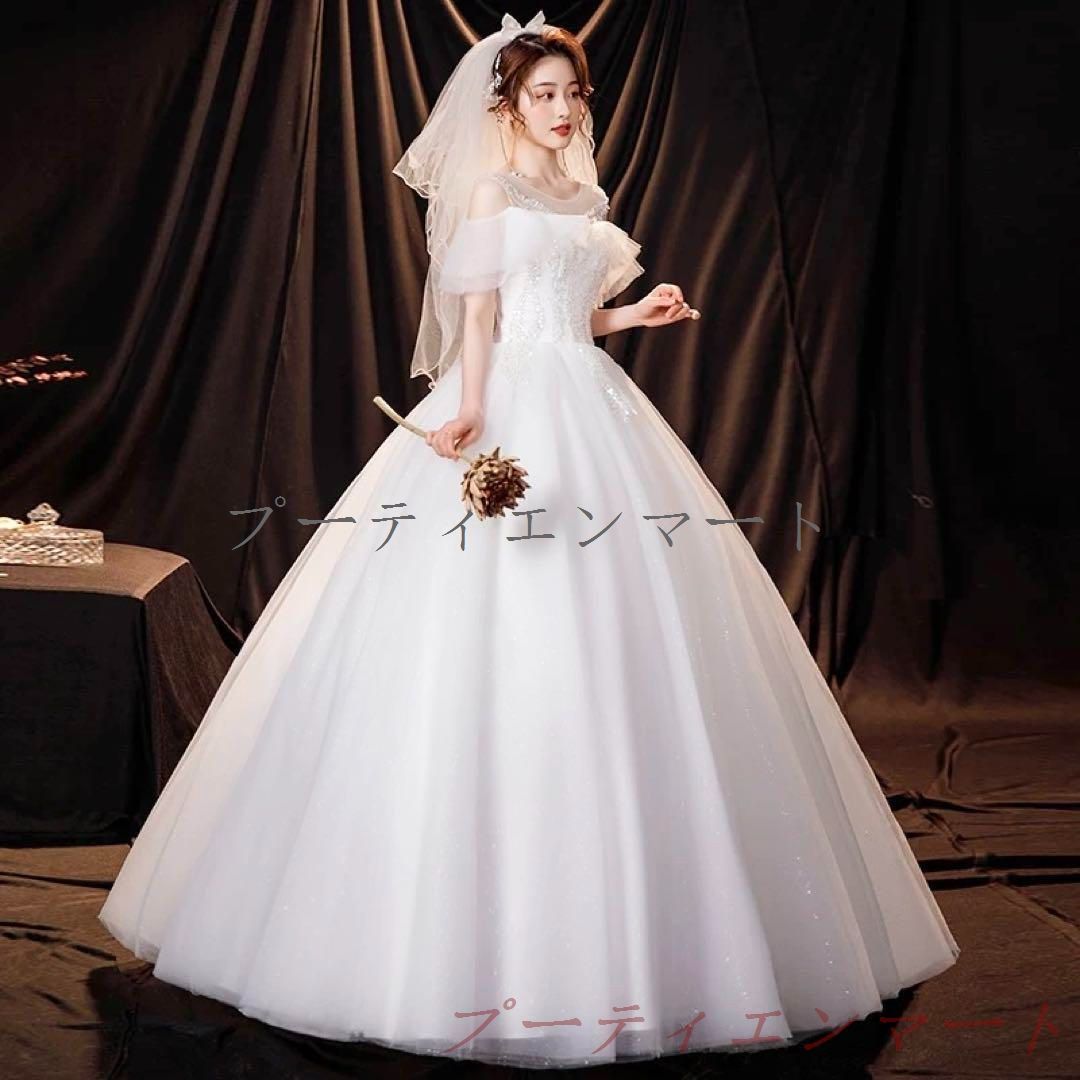 人気商品 プリンセスラインに込めた 極上の優雅さ メインウェディングドレス　前撮り　結婚式vs518