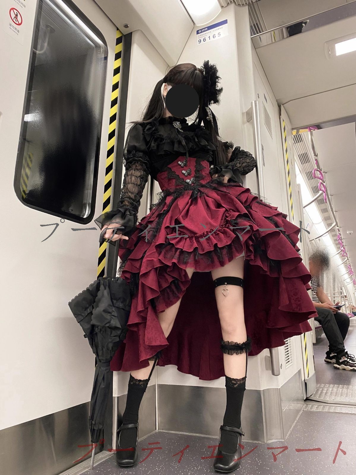人気商品 ロリータライタ情井風 ゴシックデザイン 背骨装飾ゴシックモチーフジャンプスカート ウェイブコーデvs518 12,751円