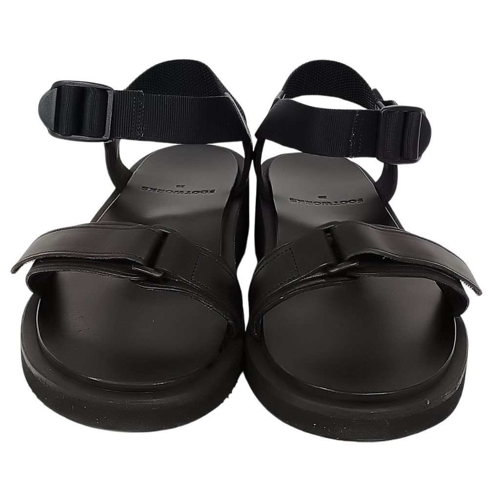 FOOTWORKS フットワークス New Sandals with Velcro Straps in Smooth