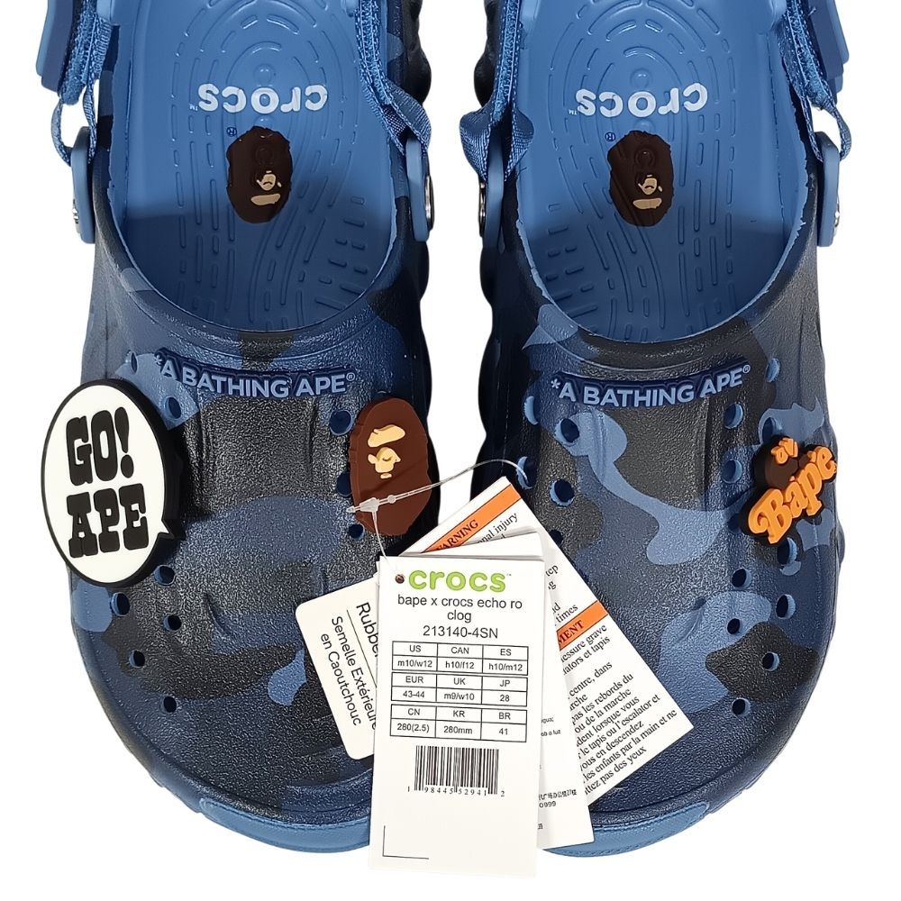 A BATHING APE アベイシングエイプ 213140-4SN ×Crocs クロックス Echo