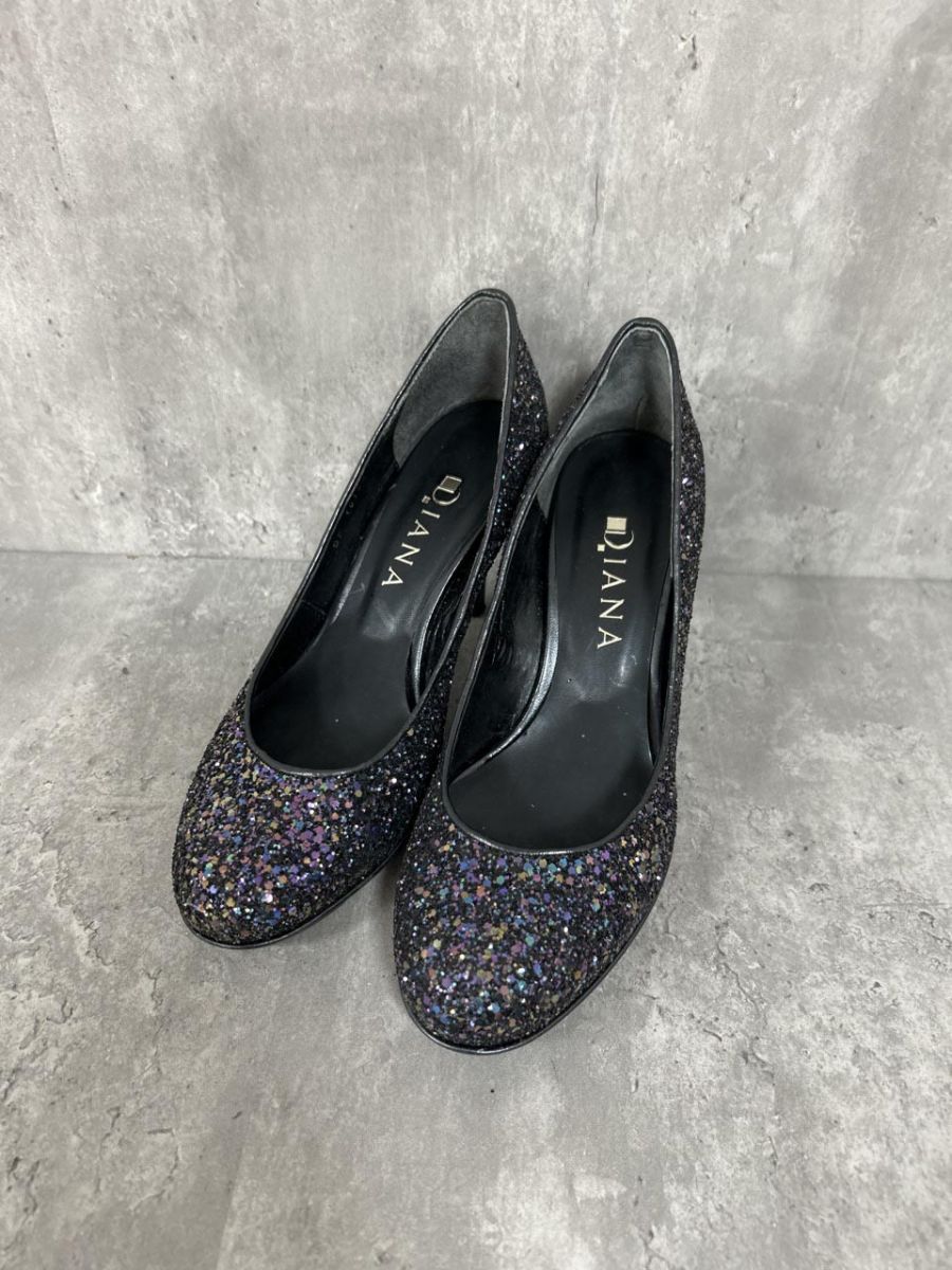 DIANA ダイアナ グリッター セクエル ハイヒール パンプス size23.5cm